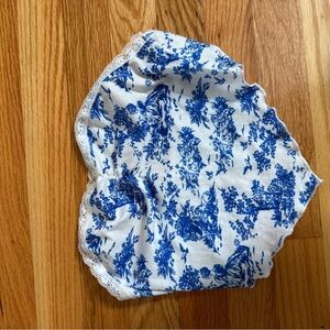 Blue and White Toile Print Baby Bloomers